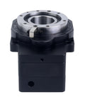 Front view of 85mm Hollow Rotary Actuator With Hollow Shaft Platform 3 Arc Min Resolution 14mm Input Shaft Fits Nema 23 Stepper Motors