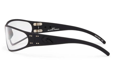 Heavy Hit Ballistic Safety Sunglasses Featuring Milspec Impact Resistant Wrap Frame And Ansi Certification With Machined Aluminum Build, side view
