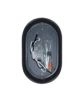 Back view of Bulkhead Outdoor Integrated LED Wall Light With Wet Rating 434 Lumens 6.2W 5000K Cool White Frosted Ribbed Lens Aluminum Housing