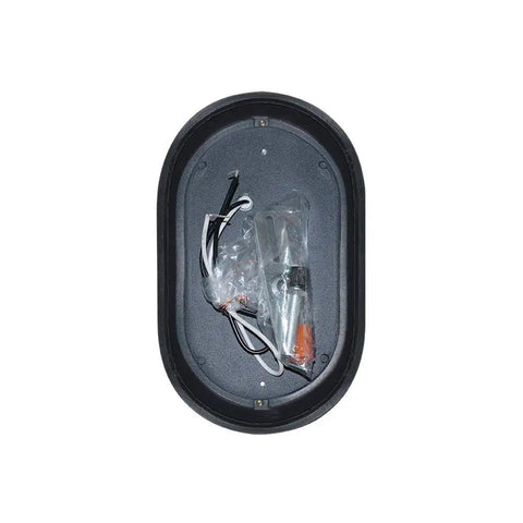 Back view of Bulkhead Outdoor Integrated LED Wall Light With Wet Rating 434 Lumens 6.2W 5000K Cool White Frosted Ribbed Lens Aluminum Housing