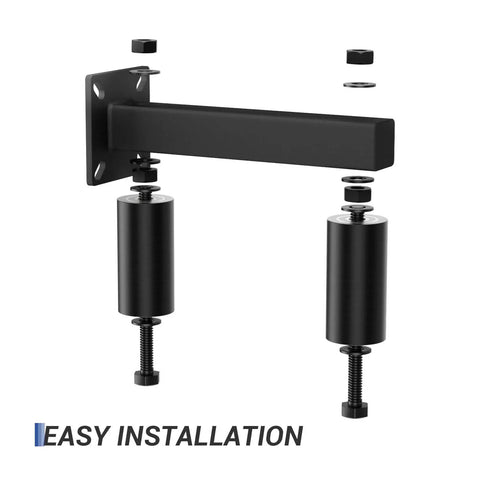 Heavy Duty Adjustable Gate Guide Roller for 4 Inch Thick Sliding Gates, Quiet Nylon Wheel Pulley With Steel Bracket, Up To 5.7 Inch Gate Width Adjustment, Reliable Sliding Gate Support Assembly