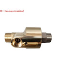 Rotary Union High Speed Rotary Joint High Temperature Connector For Cooling Water Left And Right Brass Right Handed Thread Heavy Duty No Fuss Setup For Industrial Machinery, brass two-way joint