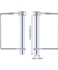 10 Pack Trailer Coupler Pin 3/8 By 3-5/32 Inches Heavy Duty Wire Lock Pins, shown in metallic finish, side view