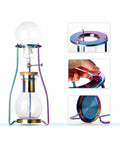 Craft Hella Smooth Cold Brew Coffee And Iced Tea With This No Sweat Dripper featuring colorful steel frame and glass carafe.