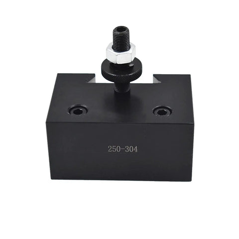 Heavy Duty Kickass Wedge Type Piston Quick Change Tool Post For CNC And Mini Metal Lathes, black steel, 3/4 or 1 inch bars