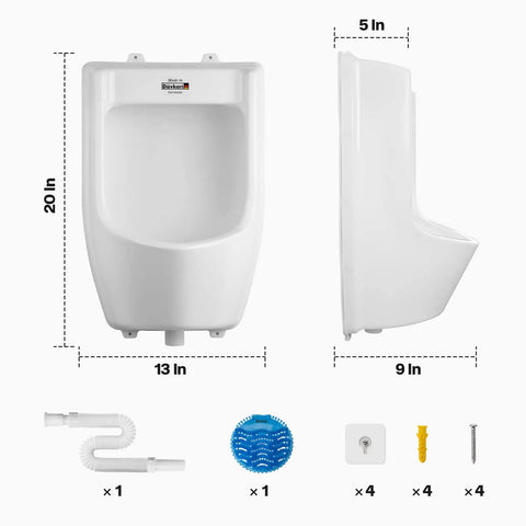 Plastic Urinal For Mens Waterless Urinal Easy Install Indoor Outdoor Use No Fuss No Splash Urine Diverter Large Capacity Durable Urinal For Bathrooms And Outdoor Toilets Perfect For Home Or Job Site