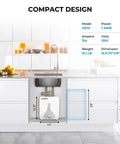 Under Sink Point Of Use Hot Water Heater 1.3 Gallon 120V 1440W Instant Hot Water Wall Or Floor Mount in kitchen setup