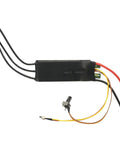 Beefy 1000W Brushless DC Motor Driver Kit 6-24V, 3-Phase BLDC Controller with Potentiometer and wires, top view.