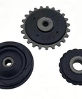 Heavy Duty Timing Chain Roller For Kwb S C 110 Nbc110 And Shd110 Models with three black components, composite materials, 2009-2018 bikes.