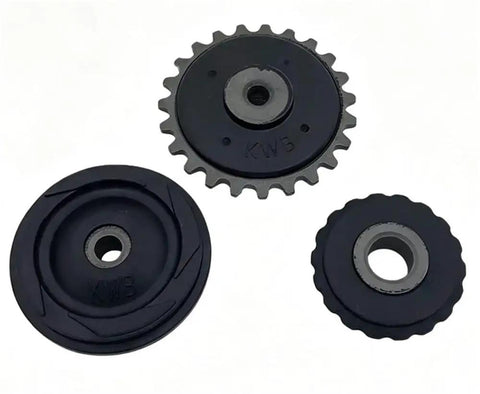 Heavy Duty Timing Chain Roller For Kwb S C 110 Nbc110 And Shd110 Models with three black components, composite materials, 2009-2018 bikes.