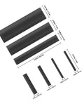 Top Tier Heat Shrink Tubing Kit Featuring 127 Pieces Of Durable Polyolefin Insulation Sleeves And Assorted Wire Wrap Tubes Perfect For Cap Protecting Cables At Your Shop Or Home Job, black sizes