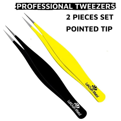 Ultra Precise Pointed Tweezers For Ingrown Hair Removal Extra Thin Stainless Steel Fine Tip Facial Hair Remover Salon Grade Micro Point Tweezers Kit