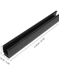 Two Pack Golf Cart Windshield Clips Black Plastic Strips Easy Install No Tools Needed For Quick Fit, shown with dimensions