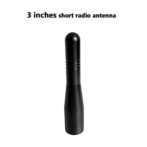 Short 3 Inch Black Antenna Replacement For Sierra And Silverado Trucks, Low Profile Aluminum Mast, Car Wash Safe And Durable