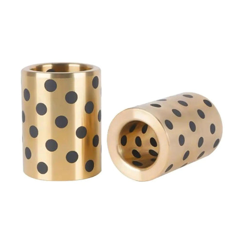 Built Tough Brass Graphite Flange Bearing Sleeve Bushing For Rock Solid Support And Slick Low Friction Movement Plus No Fuss Self Lubricating Copper Alloy Core Measuring 63 Millimeter Bore And 75 Millimeter Outer Diameter