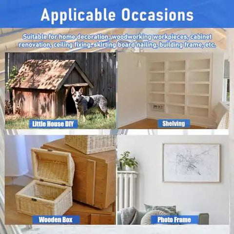 Badass Cordless 2 In 1 Brad Nailer And Tacker With 21V Rechargeable Battery For Wood Fabric Leather in various DIY projects.