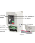 1.5KW 110V VFD Inverter With 0 to 1000 Hz Output 1 Phase In 3 Phase Out Industrial Grade Variable Frequency Drive For Motors H100 Model