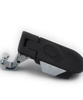 Black keyless sealed lever latch cam lock with swing handle, durable steel build for industrial cabinet doors