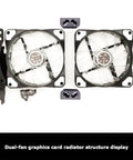 Dual Fan Mount Rack For Graphics Card Cooling DIY PCI Slot Bracket With 9cm And 12cm Radiator Holder front view