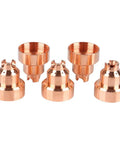 Premium 5 Pcs Plasma Cap 220818 Replacement Parts for 85 And 105 Cutting Torch Consumables, copper construction for heavy duty use.