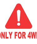 Red warning triangle with exclamation point, text 'ONLY FOR 4WD', related to Front Wheel Bearing Hub Assembly For 2004 2005 Ford F150 Four Wheel Drive 6 Lug ABS Cable Compatible With Heritage Hub Bearing 515046 7990301 BR930455 SP550212