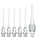 Grease Gun Needle Tip Kit Six Piece Set With Five Needle Nozzles And One Grease Needle Dispenser Designed For Tight Spaces