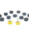 113 Piece 1 Inch Wet Dry Sanding Discs Set With 60-800 Grit, Hook And Loop Sandpaper With 1/8 Inch Shank Backing Pad For Drill And Rotary Tools