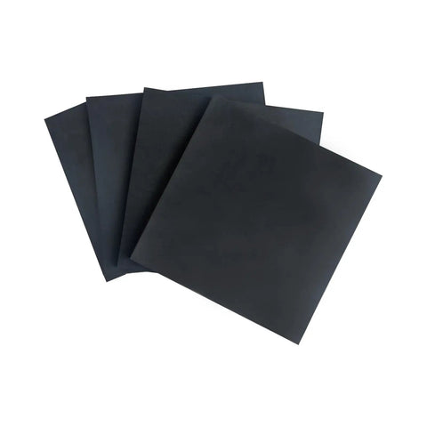 Four Piece Anti Vibration Pads One Quarter Inch Thick Four Inches By Four Inches Neoprene Rubber Blocks shown fanned out