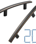 Oil Rubbed Bronze Cabinet Pulls 3 Inch 20 Pack, Kitchen Cabinet Hardware, Bronze Drawer Dresser Handles with screws shown