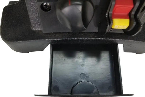 8 Inch Bench Grinder Featuring A Beast Mode 3/4 Hp Variable Speed Motor control panel and switch for precise operation.