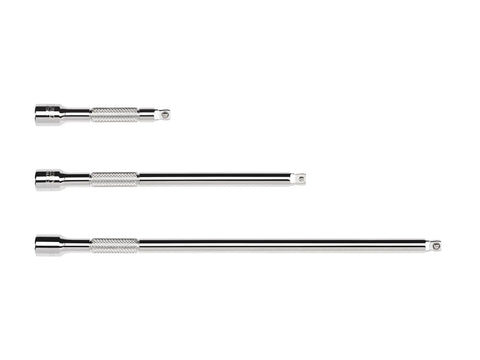 One Quarter Inch Drive Wobble Extension Set, Three-Piece, Angled Or Straight Use, A Real Workhorse For Hard To Reach Spots