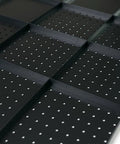 Close-up of Four Panel Pegboard Kit For Home Garage And Office 24x16 Inch Panels 64x24 Inch Mounted Wall Organizer Made In The United States