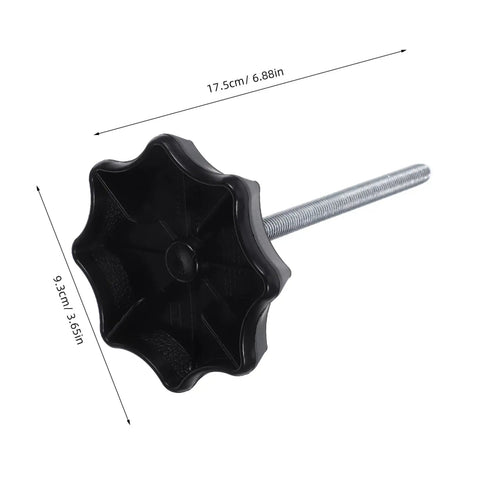 Heavy Duty Car Spare Tire Hold Down Bolt Replacement With Durable Metal And Plastic Build showing dimensions