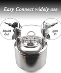Ball Lock Keg Disconnect Quick Disconnect Set With Swivel Nuts And Hose Clamps For Homebrewing Gas And Liquid Connectors Easy Connect Design Includes 5/16 And 3/16 Inch Sizes Durable PBT And Stainless Steel Build, ball lock keg with liquid out and gas in disconnects