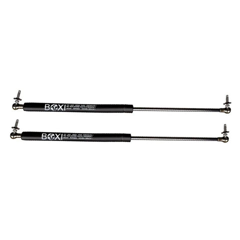 Premium Grade Matching Duo Of Rear Hatch Tailgate Liftgate Props For Dodge Durango 1998 To 2003 Gas Struts Shock Dampers in black.