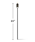 Front view of Easy Install 4-Pack Bronze Metal Torches For Outdoor Patio Lawn Garden Lighting 65 Inch Weather Resistant With Long Lasting Wick