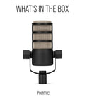 Front view of PodMic Cardioid Dynamic Broadcast Microphone with XLR Output Requires An Audio Interface For Studio Podcasts And Live Streaming