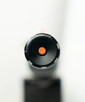 Top view of 22 Cal Bore Alignment Rod Carbon Fiber With Protective Case And Clear Storage Tube, showing cylindrical tip design.