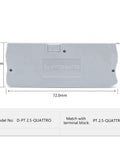 50 Pack No-Fuss Easy Install DIN Rail End Clamp Terminal Blocks With Anti-Lock Spring For 0.2-4mm Wires Quattro Style