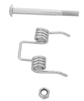 Heavy Duty Folding Wagon Handle Spring Kit With Torsion Metal Coil 5cm For Outdoor Camping Garden Cart, Keeps Your Collapsible Pulley Stable And Durable As Hell For All Your Outdoor Adventures Today. silver metal torsion spring kit with bolt and nut