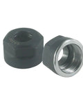 ER20 Collet Nut Set For CNC Milling And Lathe Tools Pro Grade Includes One Eighth Inch One Quarter Inch And One Half Inch Collets With ER20 Clamping Nuts High Precision 65Mn Spring Steel Tight Hold And Smooth Cutting Performance, showing two ER20 clamping nuts, front view.