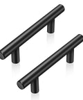 30 Pack 5 Inch Cabinet Handles Matte Black Stainless Steel Drawer Pulls For Kitchen Cabinets With 3 Inch Hole Centers
