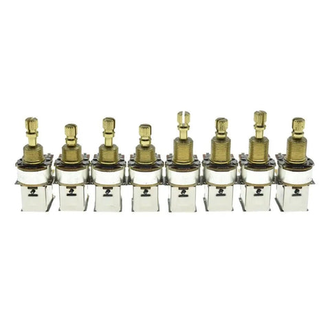 Set of Brass 16mm Shaft Push Push Guitar Potentiometer A500K With American Thread Shaft, Audio Linear Taper Pot