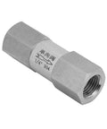 Oumefar stainless steel air check valve, side view, 1/4 inch female thread