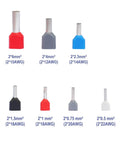 Pro Grade Dual Barrel Ferrule Wire Connectors Kit, 300 Pcs 12AWG 4mm2 Twin Ferrules For Car Audio Electronics And Comm Gear, Tinned Red Copper, Anti Oxidation, High Conductivity, Clean Install, various sizes and colors.