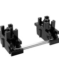 Hella Quiet Plate Mount Keyboard Stabilizers V3 With Pre Clipped Stem To Kill Wire Wobble And Keep Typing Smooth As Butter In Black Silver Finish, side view.