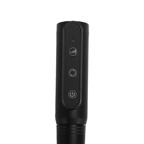 Close-up of control buttons on Mini Cordless Rotary Tool Kit With USB Charging, 3 Speeds, black handle design for electronics