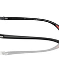 Side view of Scuderia Ferrari Collection Sunglasses RB3743M Matte Red On Gunmetal With Dark Grey Lenses 58mm showing temple design.