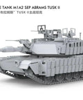 1/72 M1A2 SEP Abrams TUSK II Ready To Assemble Model Kit With Photo Etched Parts, tank model in side view