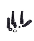 10 Pack IP68 Waterproof M12 PG7 Plastic Cable Gland Connector With Flex Spiral Strain Relief And Rubber Washer For 3.5-6mm Wires
